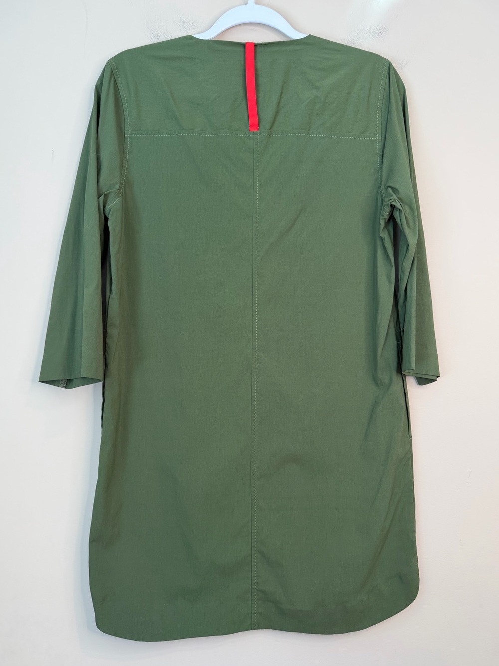 Topo Designs Women's Olive Global Pullover Tunic Dress Size M Pockets N5 - Picture 2 of 8